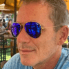 Catalina Blue Polarized Aviator Sunglasses