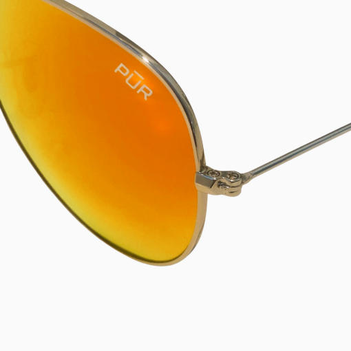 PUR Shades Silver Rose Polarized Aviator Sunglasses