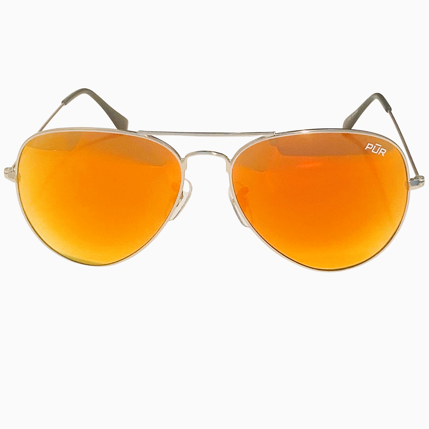 PUR Shades Silver Rose Polarized Aviator Sunglasses